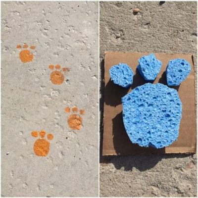 how to make a paw print without ink